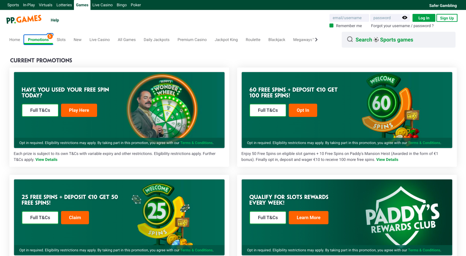 Paddy Power Games