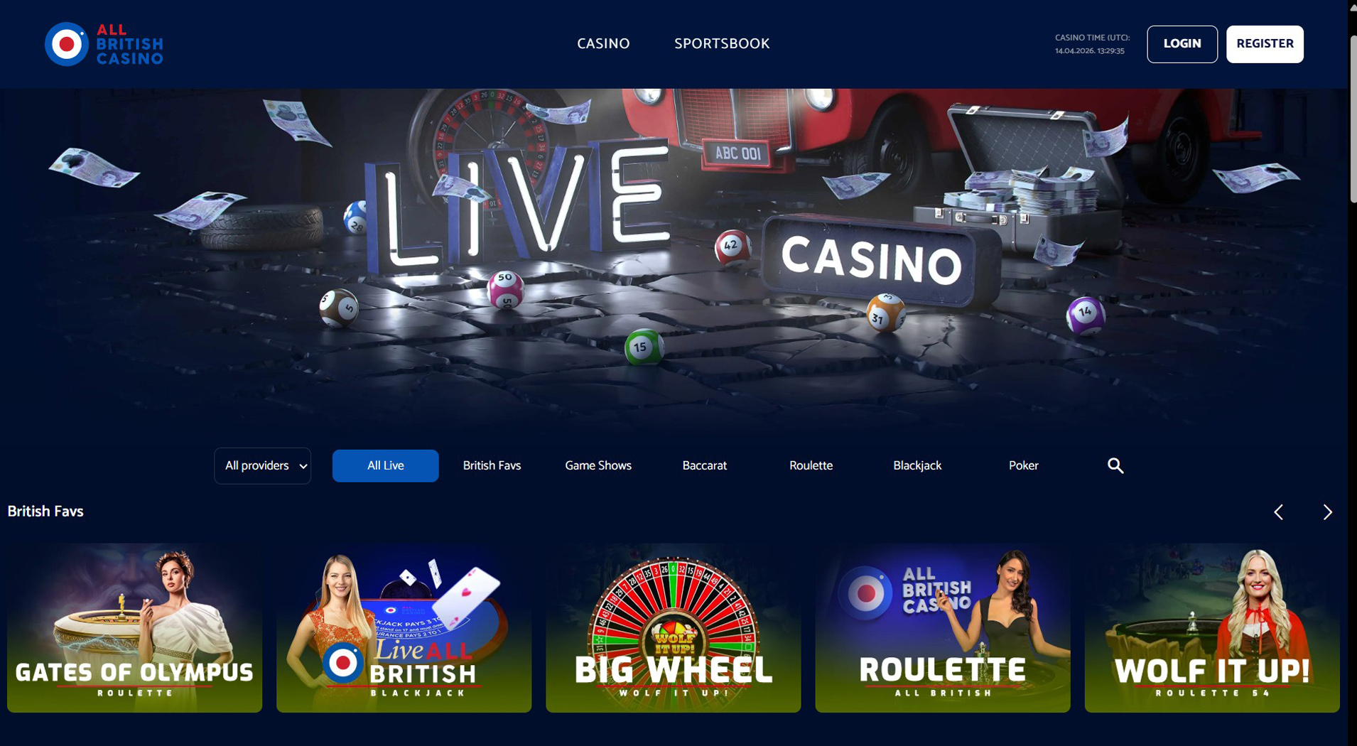 2. All British Casino - Fast Boku Casino Access